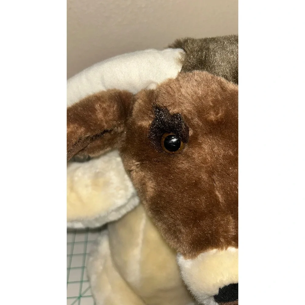 Unbranded Longhorn Bull Plush OS Tan Brown Western Stuffed Animal Toy